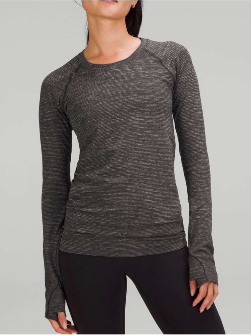 Lululemon Swiftly Tech Long Sleeve Heathered Gray Top